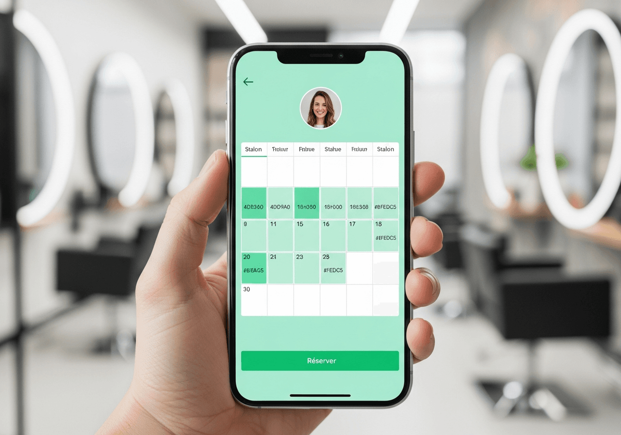 Aperçu du template App — Réservation