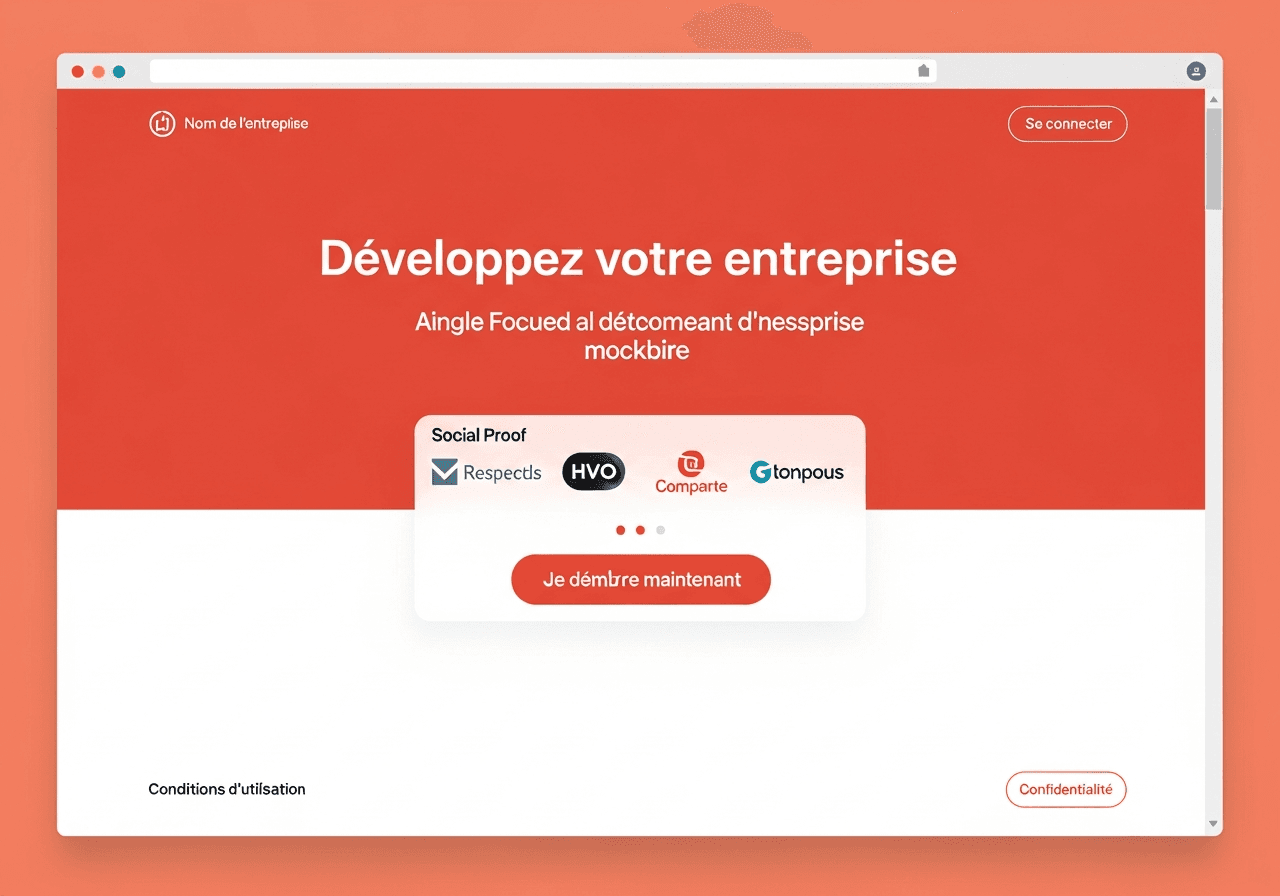 Aperçu du template Landing — Campagne pub
